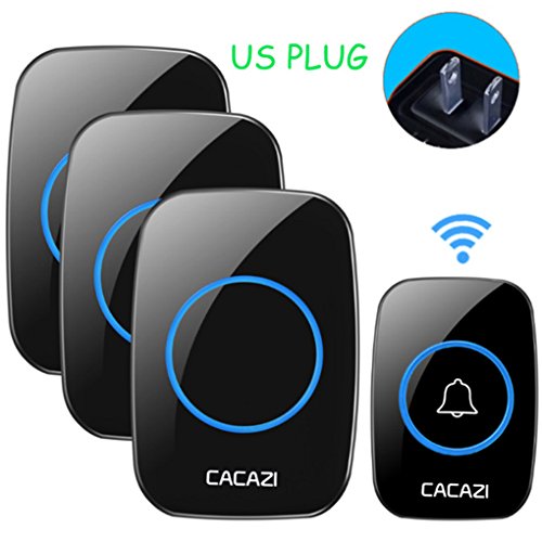 Chilie CACAZI A10-3 Wireless Doorbell Waterproof 300M Remote Door Bell Chime 110V 220V Battery 1 Transmitter 3 Receiver