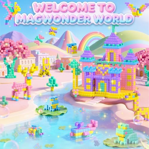 Blocos magnéticos de construção para crianças, presentes para meninas 3 4 5 6 7 8 9 10 anos, 48 peças blocos magnéticos para brinquedos de viagem, brinquedos para crianças de 3 anos, brinquedos criativos Montessori