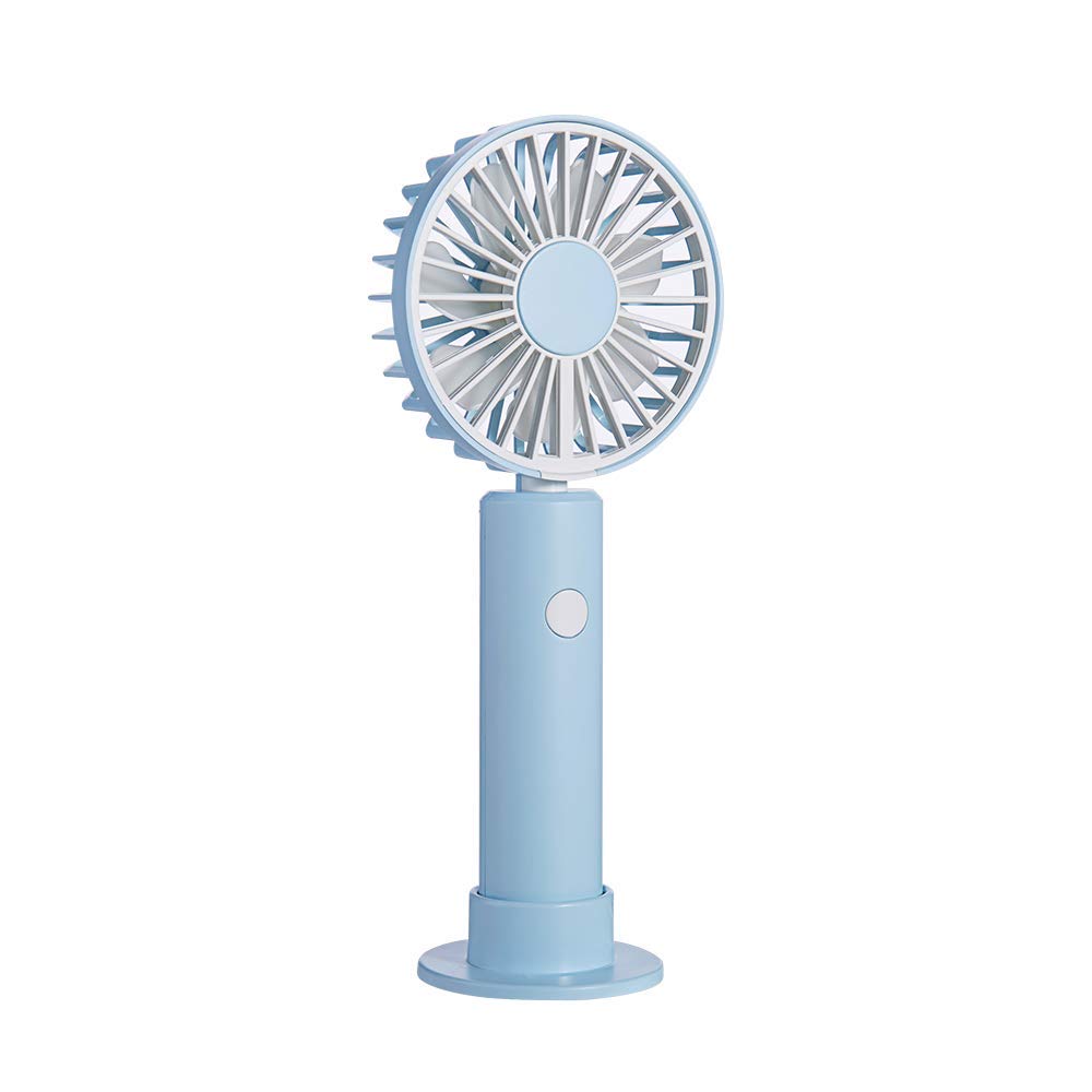 Hand Held Fan, Portable 3-Speed Hand-Held USB Rechargeable Fan, Battery Powered Mini Fan, Foldable Desktop Fan Can Be Used For Outdoor Activities, Indoor And Outdoor(Blue)