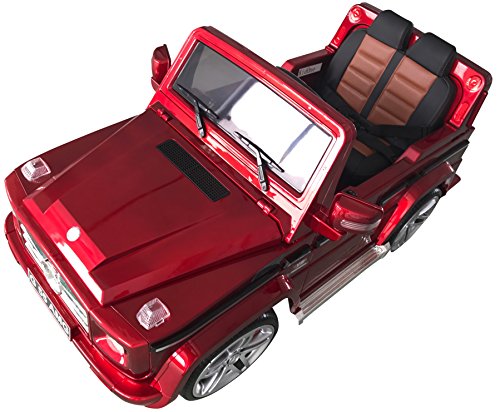 Mercedes G55 AMG Premium Ride On Electric Toy Car For Kids - 12V10A Battery Powered - LED Lights - MP3 - RC Parental Remote Controller - Leather Seat - Suitable For Boys & Girls - Red