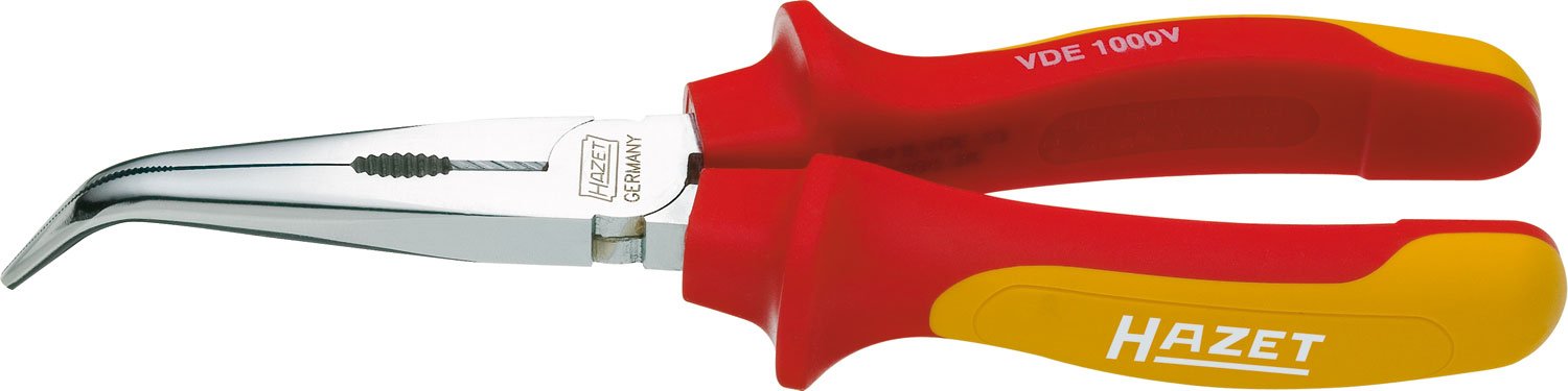 HAZET 1841BVDE-33 200 mm VDE Snipe Nose Pliers with Protective Insulation - Multi-Colour