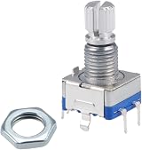 sourcing map EC11 Rotary Encoder Digital Potentiometer 5 Pins 15mm Shaft 2pcs view 2