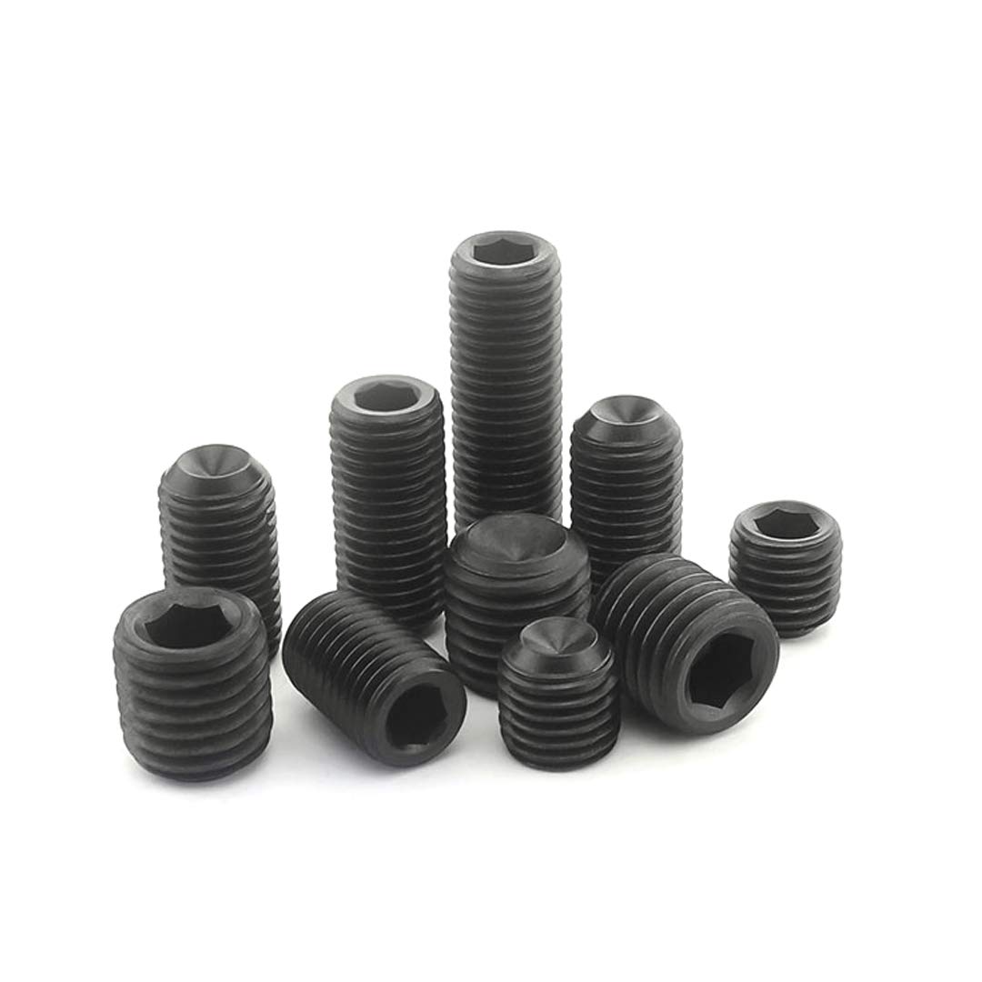 XIZONLIN M1.6 M2 M2.5 M3 Cup Point Grub Screw Hex Head Allen Screw Carbon Steel Fasteners,Black