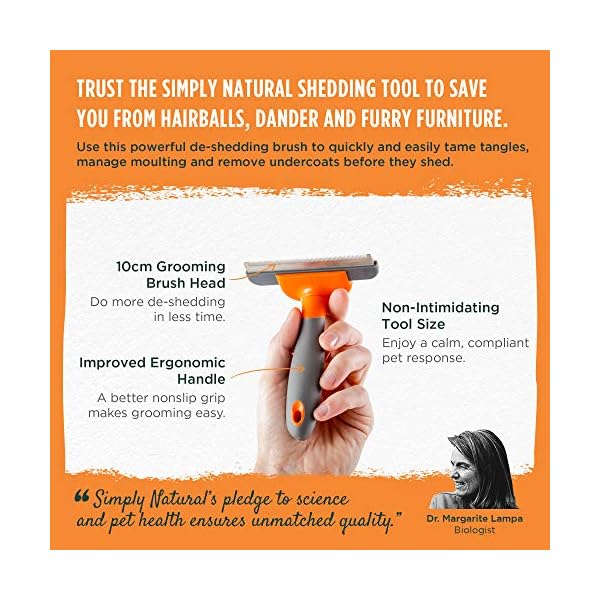 Shedding-Brush-Deshedding-Tool-by-Simply-Natural--Stainless-Steel-Deshedding-Tool-for-Dogs-and-Deshedding-Tool-for-Cats-with-Removable-10cm-Shedding-Blade 𝐖𝐈𝐍𝐍𝐄𝐑 𝟐𝟎𝟐𝟑 Professional Deshedding Brush Tool for Dogs, Undercoat Rake Dog Brushes for Grooming, Brush Tool for Dogs…