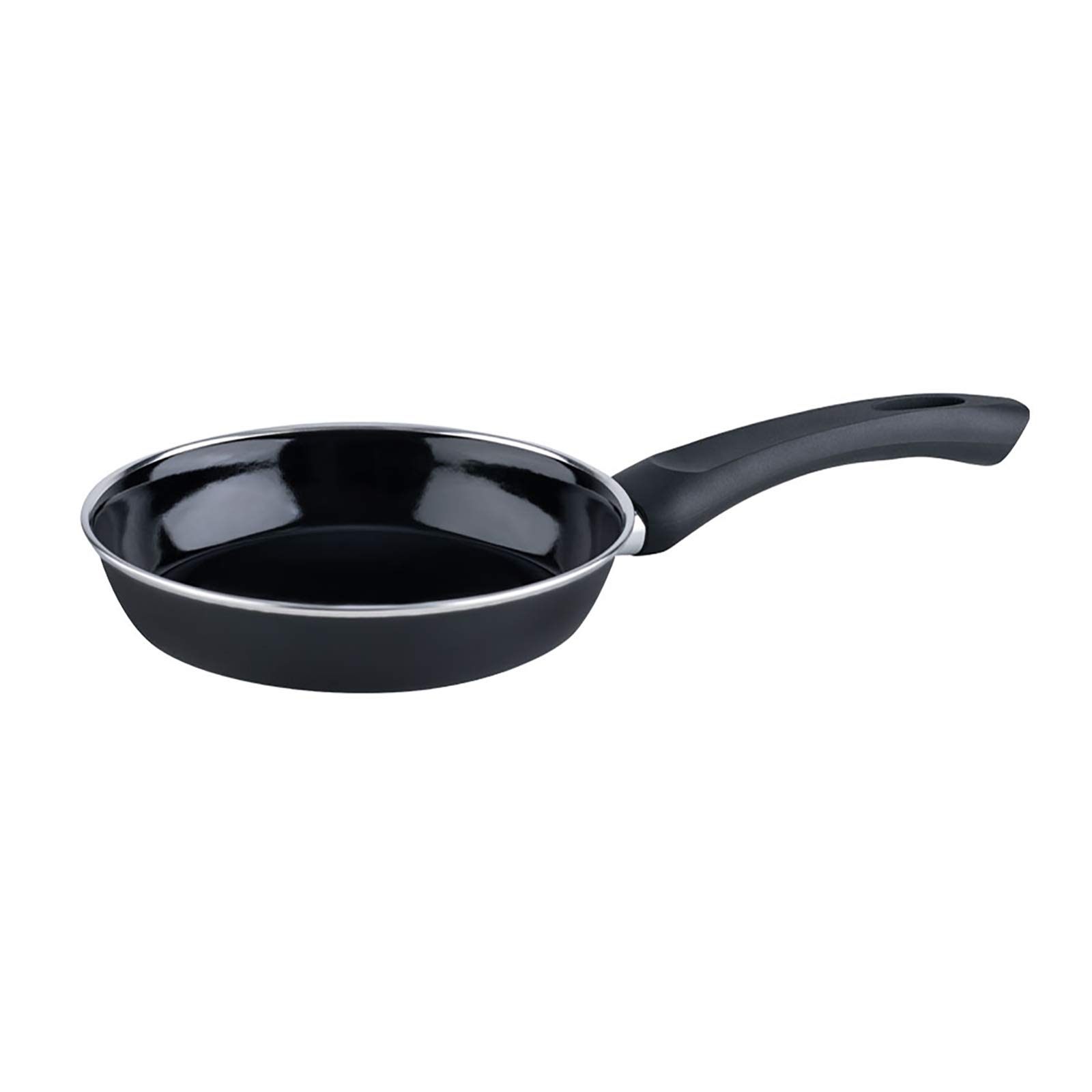 Riess, 0050-022, Gourmet pan 18, Classic - SCHWARZEMAILLE, Diameter 18 cm, Height 4 cm, Capacity 0.6 Litre, Enamel Black, Frying pan, Induction