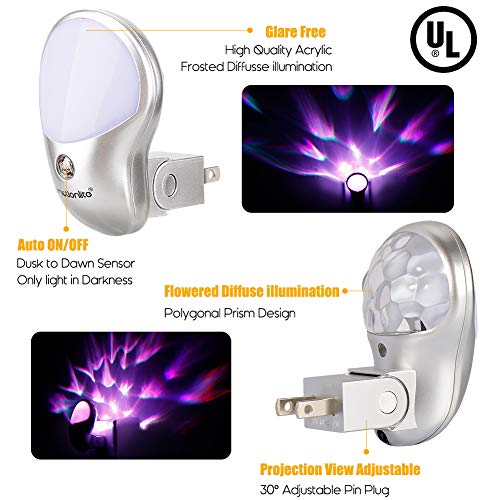 Plug in Night Light, Emotionlite LED Projector Nightlight, Multi