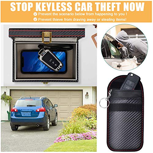 MOCOLI Auto Key Signaal Blocker, Grote Faraday Box voor Autosleutels+2 Pack Faraday Pouch, Fob Opbergdoos Keyless Auto's… - Afbeelding 8