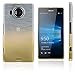 Xcessor Transition Color Flexible TPU Case for Microsoft Lumia 950 XL. With Gradient Silk Thread Texture. Transparent / Gold