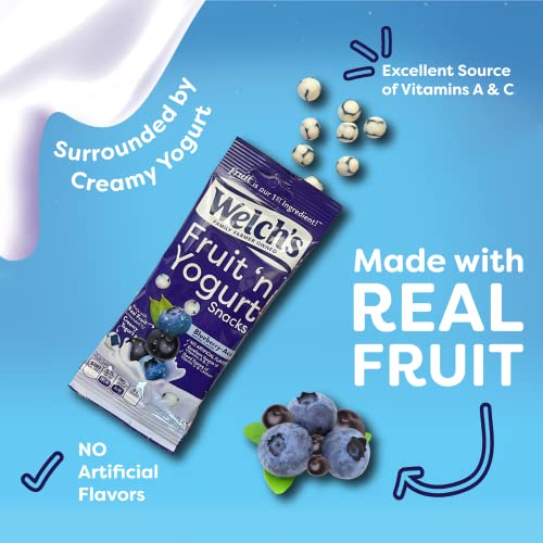 Welch's Fruit Snacks, Fruit 'n Yogurt Variety Pack, Blueberry Acai & Mango Peach, Gluten Free