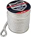attwood Solid Braid MFP Anchor Line with Thimble (White, 3/8-Inch x 100-Feet)