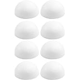 Crafjie 4 Inches Half Foam Balls 8 Pack, White Foam Half Balls for Crafts | Hemispherical foam ball 4in for DIY Arts and Crafts/DIY Holiday Decor/School Projects/Household Ornaments/Party Decorations