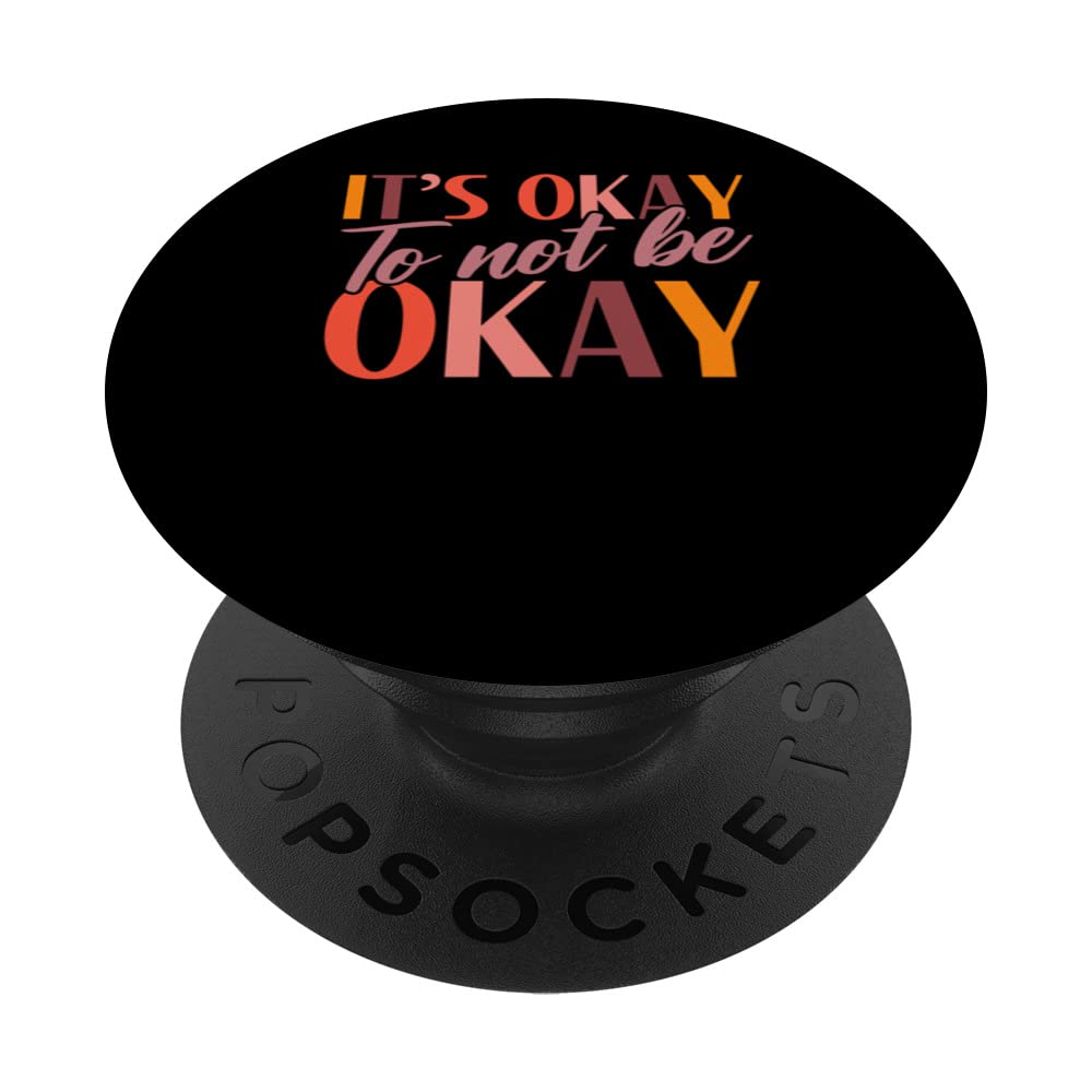 Green Ribbon It's Okay Not Be Okay Mental Health Awareness PopSockets Swappable PopGrip