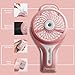 Insten Portable Handheld USB Mini Misting Fan With Personal Cooling Humidifier, Rechargeable Battery & Water Spray Fan for Music Festival, Traveling & Preventing from Heat Stroke, Pink