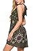 Bluetime Women's Casual Sleeveless Halter Neck Boho Print Short Dress Sundress (L, Army Green)
