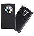 [Quick Window View] Smart view Protective Flip Cover Case Smart Sleep Wake Protection Rigid Shell Case for LG G Stylo / LG G4 Stylus (Black)