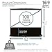 Elite Screens ezCinema Series, 100-INCH 16:9, Manual Pull Up Projector Screen, Movie Home Theater 8K / 4K Ultra HD 3D Ready, 2-YEAR WARRANTY, F100NWH