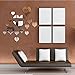 Removable 3D Wall Stickers, Bokeley Acrylic Mirror Style Heart Love Decal Vinyl Art Wall Sticker Home Decor