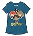 Harry Potter Youth Girls Fashion Top Hogwarts Stars Blue Green (Large)
