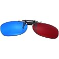 Artibetter Red Blue 3D Clip on Glasses for 3D TV Cinema Films DVD Viewing Home Movies (Without Glass Frame)