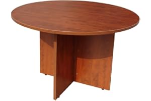 Boss Office Products 42 in Round Table in Cherry
