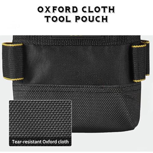 TERRIFI Tool Belts for Men, Tool Pouch, Electrician Tool Bag with Belt, Quick Tool Pouch with Cover, Wear Resistant Tool Belt for Electricians, Carpenters