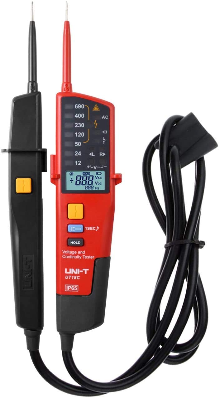 Photo 1 of Voltage Tester Professional UT18C Voltage and Continuity Tester Multifunction Waterproof Digital Electrical Circuit Tester Voltage Meter Voltmeter 12V~690V AC/DC Automatic Range LCD Display