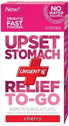 UrgentRx Upset Stomach Relief To Go Powder, 10 Count by UrgentRx