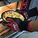 Yoheer 932F Extra-long Cut & Heat Resistant Oven Mitts with 100% Cotton Lining Good for Oven,Outdoor BBQ Grill,Fireplace Camping,Kitchen,Mechanics and so on.