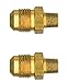 Orifice Connector Brass, 3/8 Inch Flare M x 1/8 Inch MNPT, 2 Count