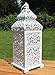 Vela Lanterns Temple Moroccan Style Candle Lantern, White, Small