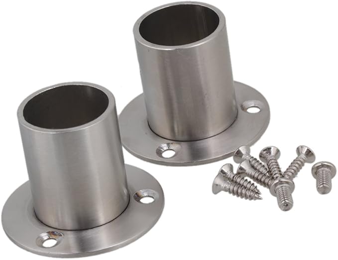 BQLZR Stainless Steel Pipe Flange Socket Rod Holder Fitting Bracket For