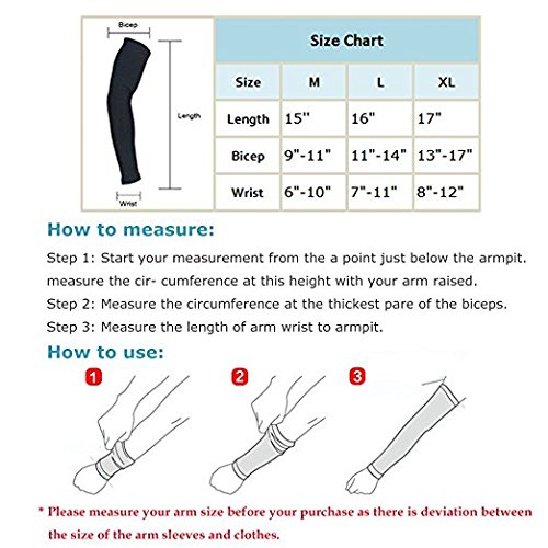 image for Arm Sleeves (1 Pair) Compression, ANZOME Men, Women & Youth Basketball