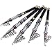 Sougayilang Fishing Rod Pole with 24 Ton Carbon Fiber，Steel Ceramic Guides，CNC Machined Reel Seat，Mini Telescopic Portable Ultralight Fishing Rods