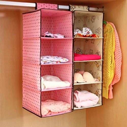 ON GATE 4 Pockets Wardrobe Door Wall Mounted Clothing Underware Hanging Storage Bag