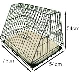 Ellie-Bo Black Deluxe Slanted 30-Inch Folding Dog Cage with Tray & Bed Mat view 3