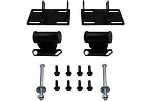 YHB Full Engine Mount Adapter Plates Urethane Swap Kit Compatible with GMC Sonoma S15 Chevrolet Blazer S10 LSx LS1 LS2 LS- Conversion Motor Mounts+Frame Mount Adapter Plate