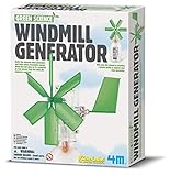 4M 3649 Green Science Windmill Generator Kit (Packaging May Vary) DIY Green Alternative Energy Lab - STEM Toys Educational Gift for Kids & Teens, Girls & Boys,Brown,1EA