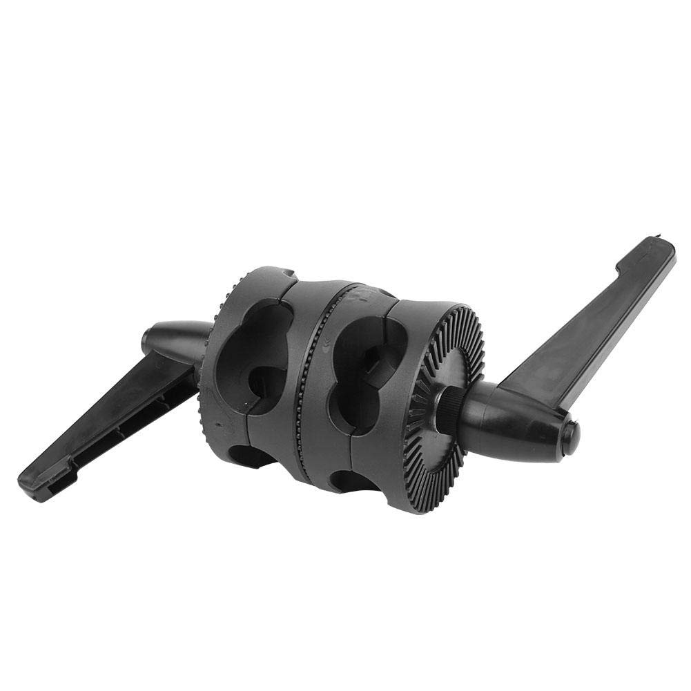 VBESTLIFE Dual Head Grip Swivel Clamp Head Holder Bracket Mounting Adapter Compatible for Light Stand,Extension Boom Arm and Photography Studio Flash Reflector