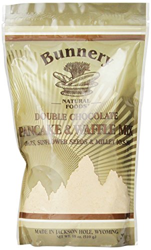 Bunnery Natural Foods Pancake and Waffle Mix, Double Chocolate, 18-Ounce Package