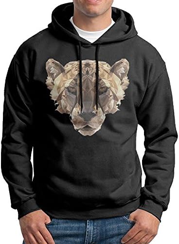 NAFQ Men's Pullover Hoodie Sweatshirt Leopard Illustration Printed Design