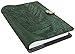 Oberon Design Genuine Leather Refillable Journal Cover with a Hardbound Blank Insert, A5 Leather Notebook Cover, 6x9 Inches, Forest, Green with a Pewter Button, Made in the USA