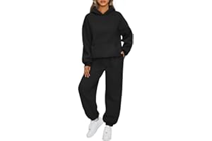 AUTOMET Womens 2 Piece Outfits Lounge Hoodie Sweatsuit Sets Oversized Sweatshirt Baggy Fall Fashion Sweatpants with Pockets
