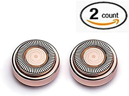 Hair Remover Replacement Heads for Finishing Touches Flawless,Women's Painless Finishing Touch Flawles Replacement Heads 2 Counts (Rose Gold)