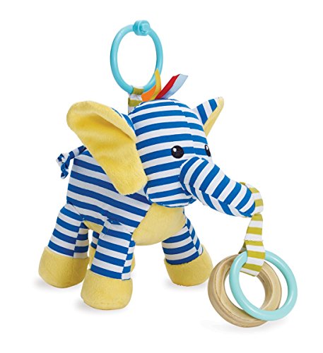 Manhattan toy savanna elephant activity rattle & te…