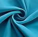 MIUCO Room Darkening Thermal Insulated Grommet Window Blackout Curtains Panels for Livingroom 1 Pair 52x84 Inch Turquoise, Bonus 2 Tie Backs Included