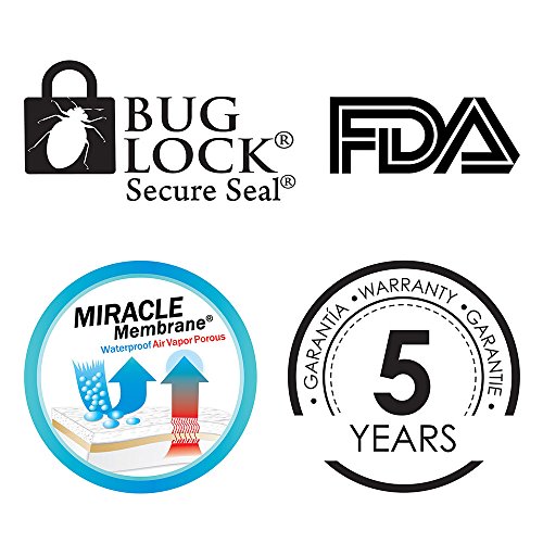 Protect-A-Bed 21 by 37-Inch AllerZip Smooth Waterproof Pillow Protector, King, 2-Pack