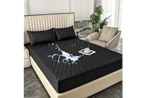 Quilted Luxury Twin, Double, Queen, King Size Waterproof Mattress Protector, Fitted Pockets Mattress Cover, All Season Mattre