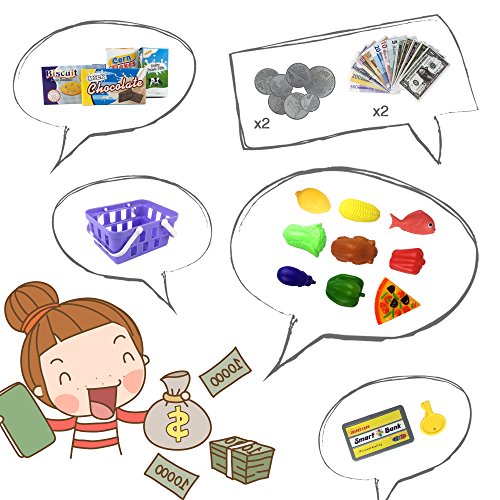 4 KIDAMI+Pretend+Register+Realistic+Accessories