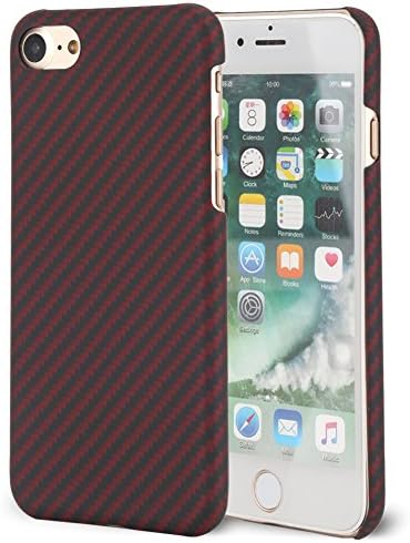 iPhone 7 Case,YHZO Kevlar Fiber Military Standard Protective Lightweight Shell Protective for iPhone 7(Black &amp; Red)