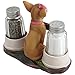 Pretty in Pink Girl Chihuahua Glass Salt and Pepper Shaker Set with Holder Figurine in Dog Statues & Sculptures and Decorative Southwestern Kitchen Decor Gifts